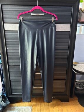 aerie Black Faux Leather Leggings